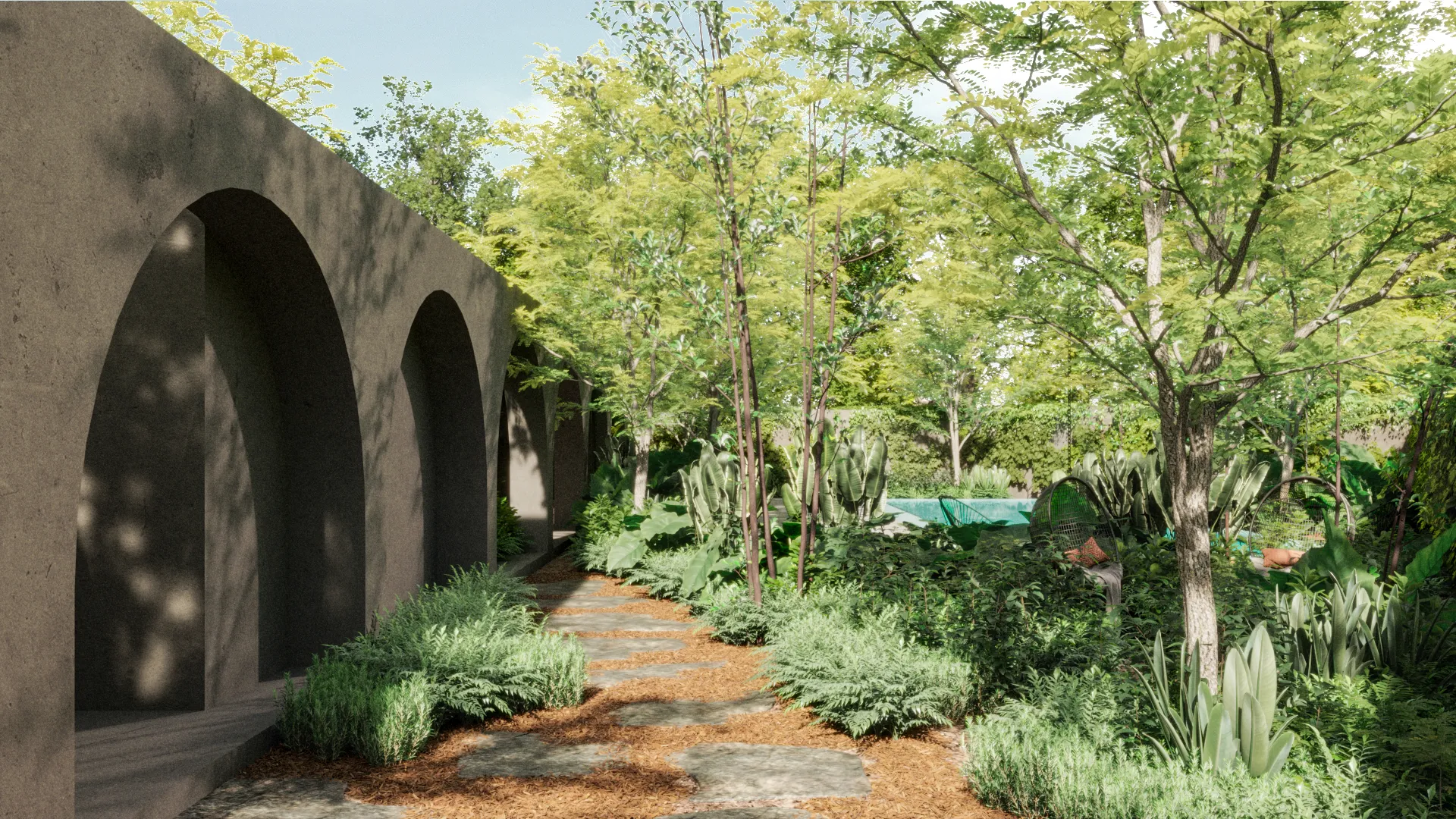 Fruit and Pool Garden