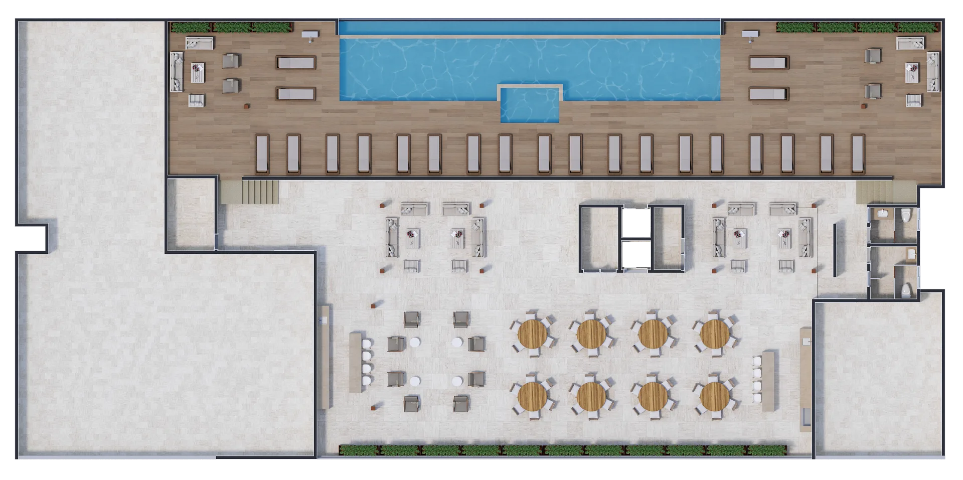 Hana Ni - área de rooftop