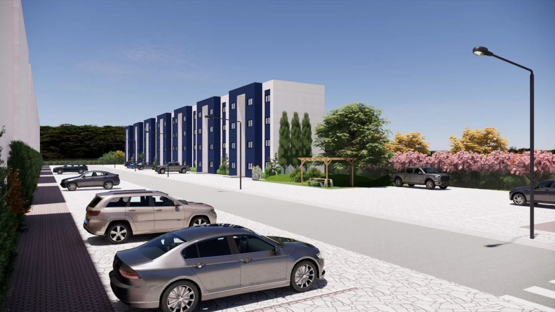 Sendas Vallarta - vista panorámica de los edificios